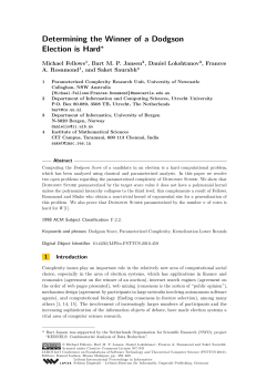 Determining the Winner of a Dodgson Election is Hard