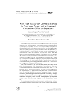 New High-Resolution Central Schemes for Nonlinear