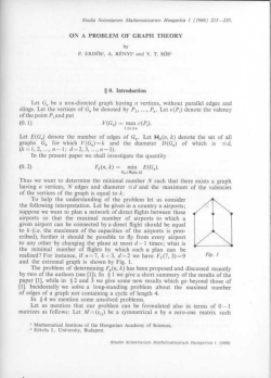 On a problem of graph theory