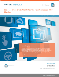 802.11ac Wave 2 with MU-MIMO: The Next Mainstream