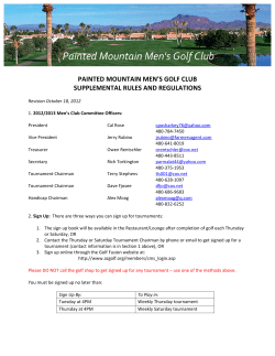 painted mountain men`s golf club supplemental rules