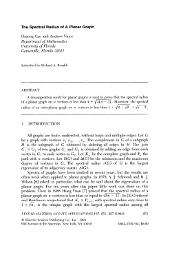 The Spectral Radius of A Planar Graph - People