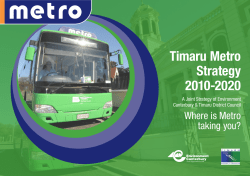 Timaru Metro Strategy 2010-2020
