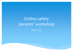 Online safety parents* workshop