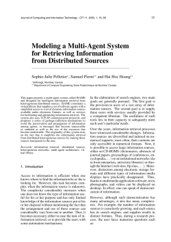 Modeling a Multi-Agent System for Retrieving Information from