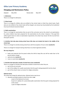 Charging and Remissions Policy