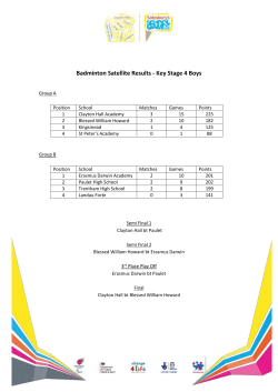 Badminton KS4 - School Games