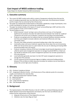 Cost impact of WEEE evidence trading