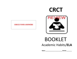 check your answers crct - JJ Daniell Middle School