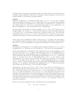 1. Suppose that a ring A has the property that for every prime ideal p