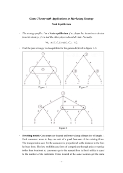 Game Theory with Applications to Marketing Strategy Nash