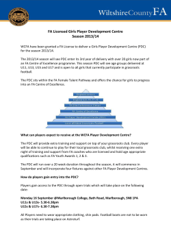 FA Licensed Girls Player Development Centre Season 2013/14