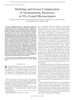 Modeling and Inverse Compensation of Nonmonotonic Hysteresis in