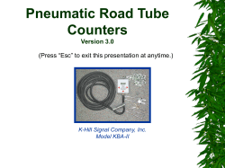 Pneumatic Road Tube Counters