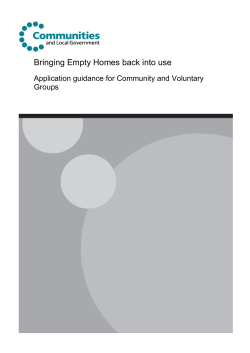 Bringing Empty Homes back into use