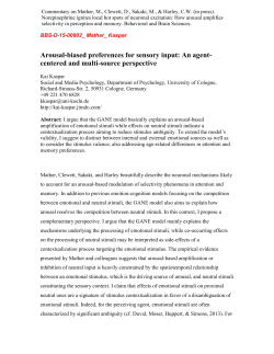 Arousal-biased preferences for sensory input: An agent