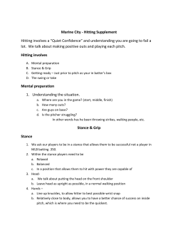 Hitting Supplement Hitting involves a