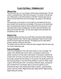 FLAG FOOTBALL TERMINOLOGY