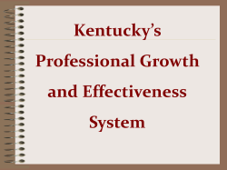 Kentucky`s Professional Growth and Effectiveness System
