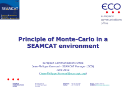 Principle of Monte-Carlo in a SEAMCAT environment