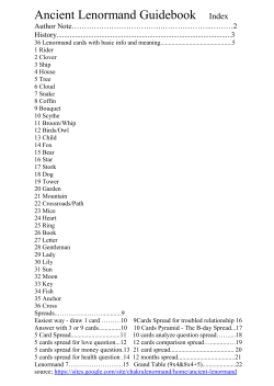 Ancient Lenormand Guidebook Index