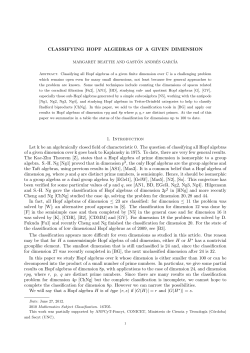 CLASSIFYING HOPF ALGEBRAS OF A GIVEN