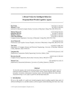 A broad vision for intelligent behavior: perpetual real
