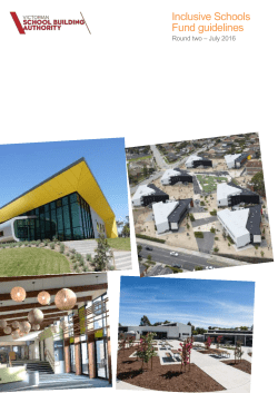 Round 2 - Inclusive Schools Fund Guidelines