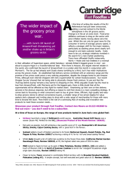 The wider impact of the grocery price war.