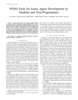 POSH Tools for Game Agent Development by Students and Non