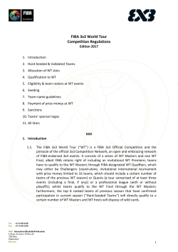 FIBA 3x3 World Tour Competition Regulations