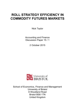 roll strategy efficiency in commodity futures markets