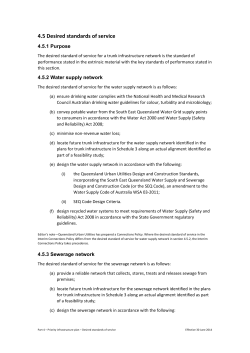 Part 4.5 - Desired standards of service