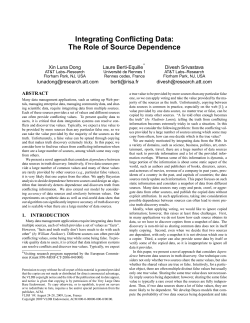 Integrating Conflicting Data - NORC at the University of Chicago