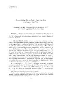 Decomposing Baire class 1 functions into continuous functions