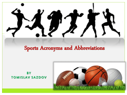 Sports Acronyms and Abbreviations