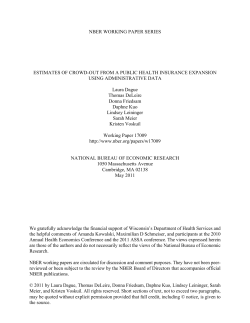 Estimates of Crowd-Out from a Public Health Insurance Expansion