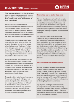 The issues related to dilapidations can be somewhat complex hence