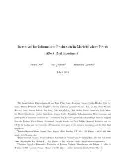 Incentives for Information Production in Markets where Prices Affect