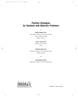 Positive Strategies for Students with Behavior Problems