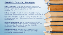 Five Main Teaching Strategies Direct Instruction