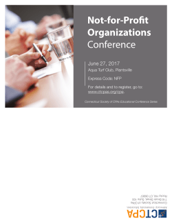 Not-for-Profit Organizations Conference