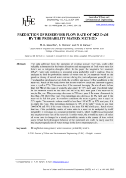 prediction of reservoir flow rate of dez dam by the probability matrix