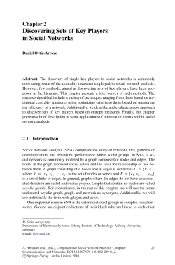 Discovering Sets of Key Players in Social Networks