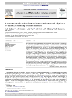 A tree-structured covalent-bond-driven molecular memetic algorithm