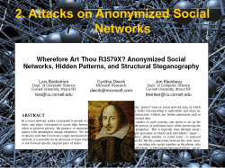 Attacks on Anonymized Social Networks
