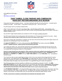 tight games, close finishes and comebacks