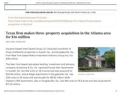 Texas firm makes three-property acquisition in the