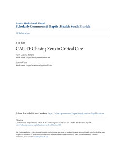 CAUTI: Chasing Zero in Critical Care