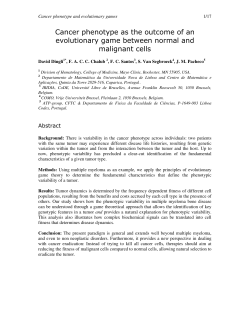 Cancer phenotype as the outcome of an evolutionary game between